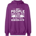 thumbnail image 2 of OXI Hoodie Sweatshirt - People Skills Fine Work, Basic Casual Hoodie for Men's and Women Fleece Hoodie Long Sleeve - Purple 2X-Large, 2 of 3