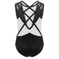 thumbnail image 3 of Kaerm Kids Girls Gymnastics Leotards Bodysuits Glittery Rhinestones Crisscross Back Sleeveless Jumpsuits White 8, 3 of 4