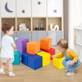 thumbnail image 4 of Gymax 12 PCS Foam Building Blocks 55'' x 55'' Colorful Climbing Foam Soft Cubes, 4 of 9