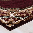 thumbnail image 5 of Allstar Burgundy Woven High Quality High Density Double Shot Drop-Stitch Carving (5' 2" x 7' 2"), 5 of 7