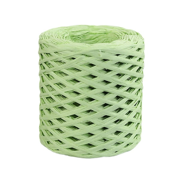 Cinta de papel de rafia de 75 pies, decorativa, duradera, reciclable, para envolver regalos. Verde claro