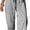 Black Stripe, variant on Wrongduck Women's Wide Leg Barrel Capri Trousers, Faux Linen Striped Casual Pants with Drawstring Waist and Pockets for Resort Vacation Wear