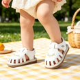 thumbnail image 5 of LIIPEE Baby Girls Sandals Kids Casual Summer Flower Embroidered Crib Shoes Fashion Hollow Out Hook And Loop First Walkers Prewalkers Footwear,0-3 Months, 5 of 9