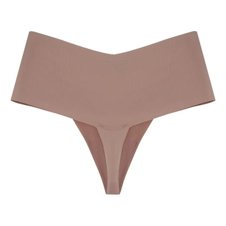 

6 Pack Women s Brief Hot Girls Panty Yoga Underwear Bikini String Seamless Thongs Underwear Solid Nylon Ice Silk