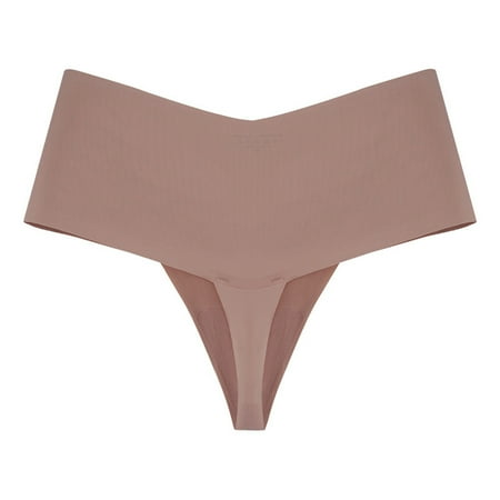EHRWE Sexy Panties For Women Panty Yoga Underwear Bikini String Seamless Thongs Underwear Solid Color Nylon Ice Silk Classic