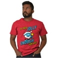 thumbnail image 4 of Grumpy Smurf Jolly Enough Xmas Santa Men's Graphic T Shirt Tees Brisco Brands M, 4 of 6