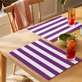 thumbnail image 4 of Classical Stripe Placemats Set of 4 Purple Place Mats Table Mats Kitchen Dining Home Outdoor Party Table Decoration, 4 of 9