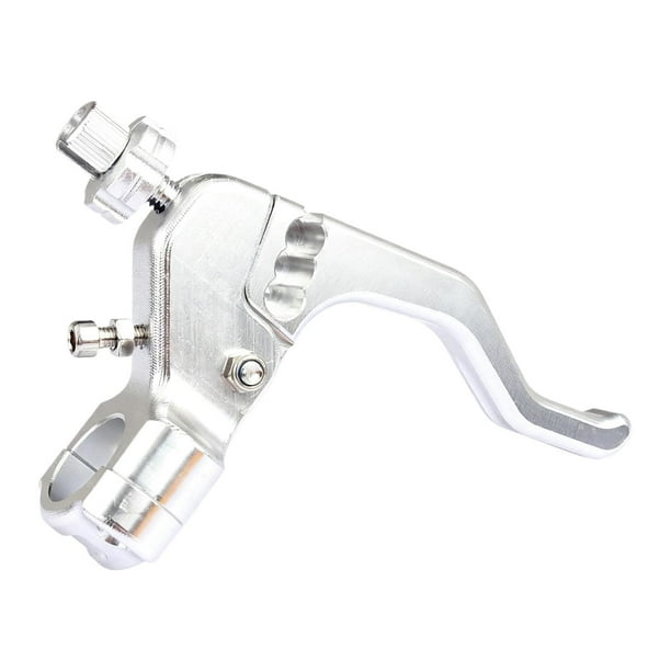 Palanca de embrague plegable de 22 mm (7/8") para acrobacias en motocicleta, ideal para tierra y pits. Plata