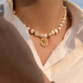 thumbnail image 1 of Collar de esmoquin de perlas para mujer Rojo Verde, 1 of 4