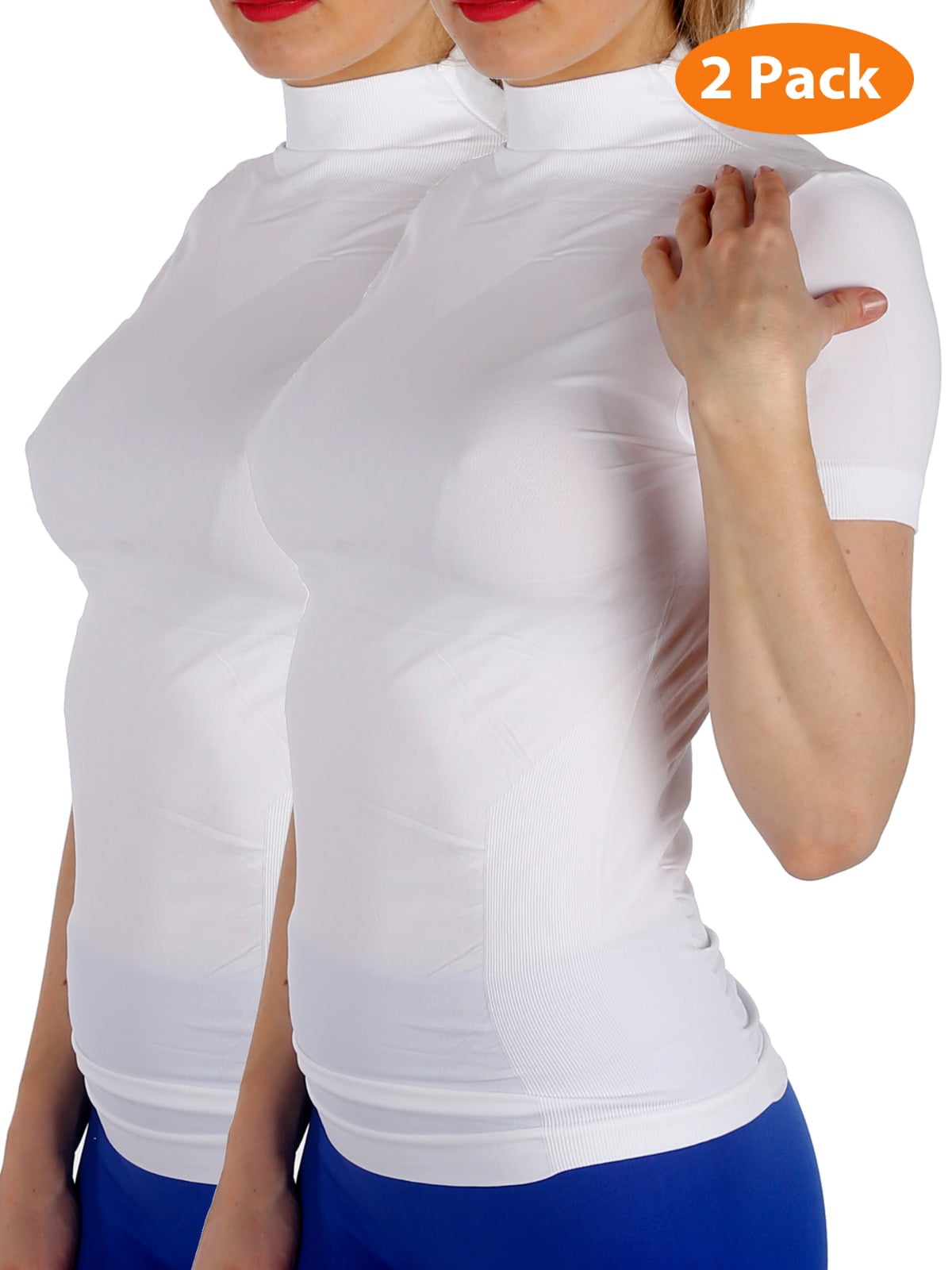 Download AllyCat - 2 Pack Women Short Sleeves Mock Neck Turtleneck ...