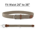 thumbnail image 6 of GAEKEAO Belt for Men 2 Pack Elastic Braided 1 3/8" Stretch Men Belts for Casual Pants and Jeans,Gift Box, 6 of 12