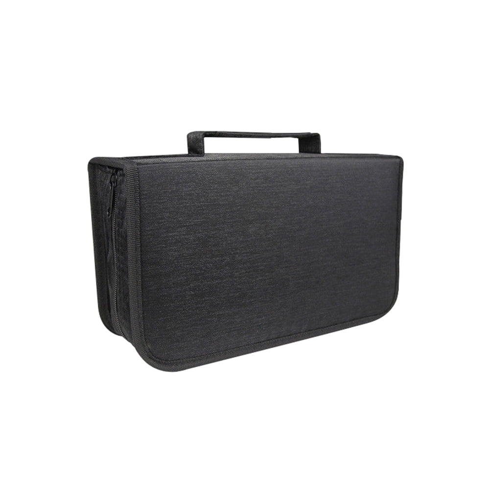 Flmtop 128 Discs DVD CD Holder Zipper Album Storage Case Wallet Carrying Bag Organizer