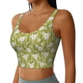 thumbnail image 2 of Goofa Daisies Flowers Printed Sports Bras for Women, High Impact Running Bra Workout Crop Tank Tops Longline Sports Bra Push up-, 2 of 9