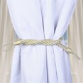thumbnail image 2 of 2 Pack Curtain Tiebacks Rope, Outdoor Curtain Tiebacks, Natural Cotton Curtain Ties, Village Rural Rustic Curtain Holdbacks, Farmhouse Nautical Curtain Tie Backs Holders for Drapes (Beige), 2 of 6