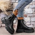 thumbnail image 2 of NECHOLOGY Botas Mujer Adulto Femenino Zapatos Botines de mujer Zapatos de mujer Moda Suela gruesa Medias botas de manga larga Botas de nieve cálidas de felpa para exteriores (Black, 8), 2 of 5