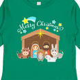 thumbnail image 4 of Inktastic Merry Christmas Cute Nativity Scene Boys or Girls Long Sleeve Toddler T-Shirt, 4 of 5