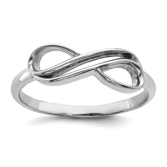 925 Sterling Silver Polished Overlap Infinity Ring Size 6 1.8mm Wide Ring for Women - 2.1 Grams