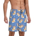 thumbnail image 2 of Fotbe Corgi Pantalones Cortos de Pijama para Hombre, Ropa de Dormir, Pantalones de Pijama Cortos para Hombre-3X-Large, 2 of 6