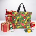 thumbnail image 6 of Honeii Fruits Vegetables And Berries Print Tote Bag, Reusable Grocery Shopping Bag,Shoulder Bag with Inner Pocket, 6 of 7