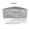thumbnail image 2 of Awoco 36" Built-in Insert Stainless Steel Range Hood for Wood Hoods, 4 Speeds, 6” Round Top Vent, 600CFM, 2 of 9