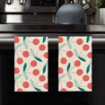 thumbnail image 2 of YladaFaie Cherry Pattern Kitchen Towels Dish Towels Set of 2, Hand Towels 18x26 Inch Drying Dishcloth,Farmhouse Home Seasonal Holiday Summer Decorations, 2 of 7