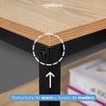 thumbnail image 4 of MUEBLANA | Mesa para TV | Madera y Acero | Minimalista | Centro de Entretenimiento | Mueble Organizador Moderno | 2 repisas | Color Nogal, 4 of 7
