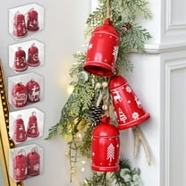 Fwttom Christmas Bells - Vintage Metal Hanging Bells Ornaments Holiday Gold Bells for Christmas Decorations Indoor Outdoor Xmas Tree Wreath Garland