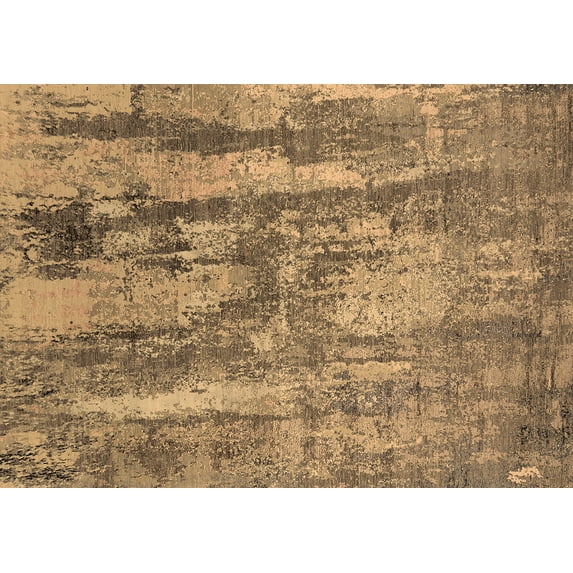 Ahgly Company Indoor Rectangle Oriental Brown Industrial Area Rugs, 7' x 9'