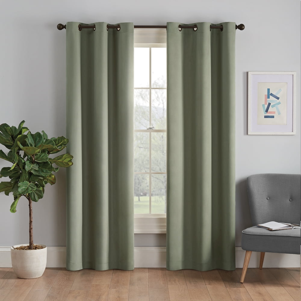 Eclipse Microfiber Energy-Efficient Solid Blackout Grommet Top Single