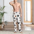 thumbnail image 5 of Uemuo Retro Rooster Pattern Men's Wide Leg Palazzo Lounge Pants with Pockets Light Weight Loose Comfy Casual Pajama Pants-X-Large, 5 of 9