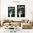 thumbnail image 4 of Elephant Stock Vintage Cheers Sign Wall Art - Vertical Multi Panel Canvas - Dining Room Wall Decor - Inspirational And Typography Multi Panel - Gray And Orange Decor - 28" x 45", 4 of 8