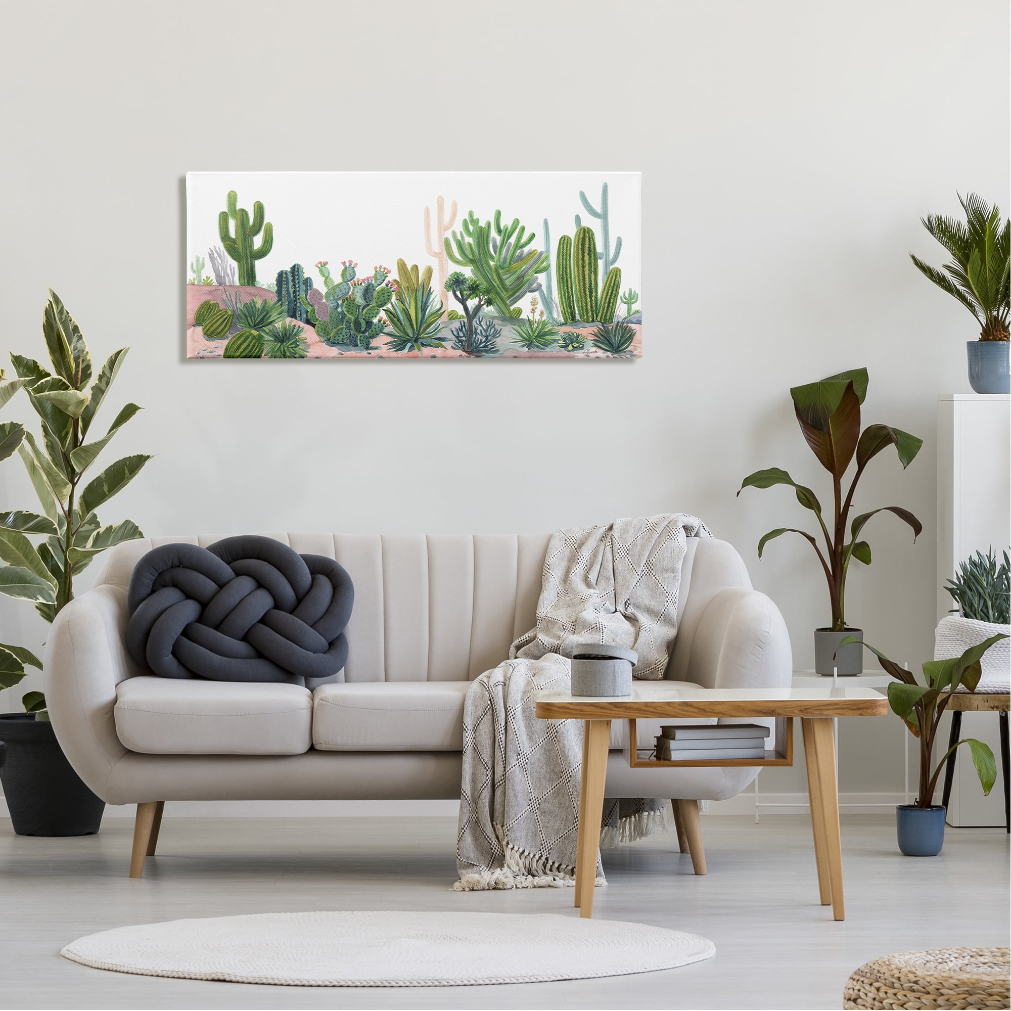 Stupell Varied Desert Vegetation Cacti Botanical & Floral Painting Gallery Wrapped Canvas Print Wall Art