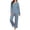 Light Blue, variant on Maplenight Pajama Sets for Women Striped V-Neck Long Sleeve Sleepwear and Sleep Pants 2 Piece Ladies Pjs Lounge Set