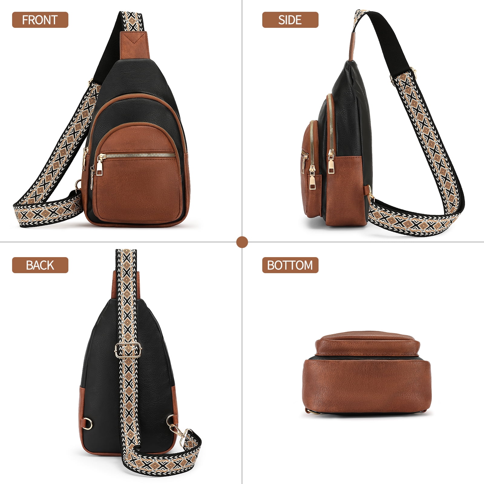 Falan Mule Sling Bag Crossbody Bags for Women Fanny Packs for Women Chest Bag for Work Shopping