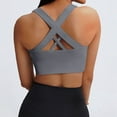 thumbnail image 5 of Wdgfv Sports Bra for Women High Support,Molded Cup High Impact Sports Bras with Sewn in Pads Grey XXL, 5 of 9