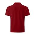 thumbnail image 4 of Zhensanguo Polo Shirts for Men Collared Short Sleeve Button Down Casual T-Shirts Golf Workout Shirt Red M, 4 of 4