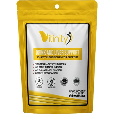 Drink Support Supplement - Craving Support, Liver Health, Reduce Intake Formula - Kudzu, Milk Thistle, Holy Basil, NAC for All Natural Detoxify, Gradual Reduction, and Stopping - 15 Days
