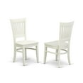 thumbnail image 3 of East West Furniture Norfolk 3-piece Dining Set with Wood Seat in Linen White, 3 of 5