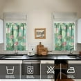 thumbnail image 4 of 3 PCS Kitchen Curtains Set with Cactus & Succulent Print - Semi-Sheer Farmhouse Window Panels with Valance (54x18 + 2x27.5x36 Inch), 4 of 6