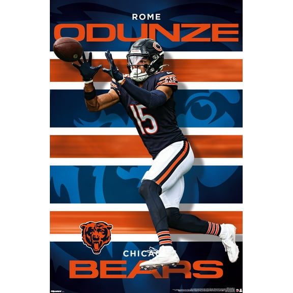 NFL Chicago Bears - Rome Odunze 25 Wall Poster, 22.375" x 34"