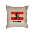 thumbnail image 1 of Austria Olympic - Cycling - Flag - Silhouette Decorative Linen Throw Cushion Pillow Case with Insert, 1 of 6