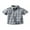 Grey Blue Plaid, variant on Toddler Baby Little Boys Button Down Hawaiian Shirts Short Sleeve Gentleman Dress Shirt with Bowtie
