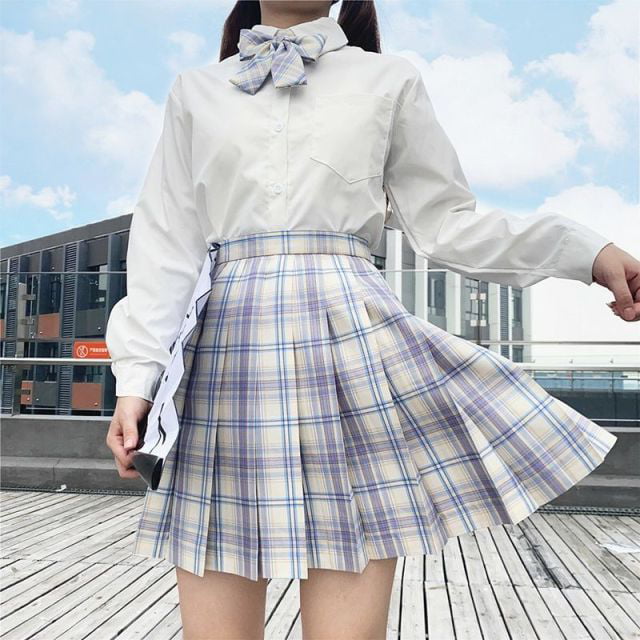 y2K JK Skirt 2021 Summer Kawaii Women Skirts High Waist Pleated Skirts ...