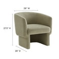 thumbnail image 3 of Accent Chair, Gray, Fabric, Living Room Lounge Cafe Lobby Hospitality Restaurant, Modern Contemporary, HB37599, 3 of 9