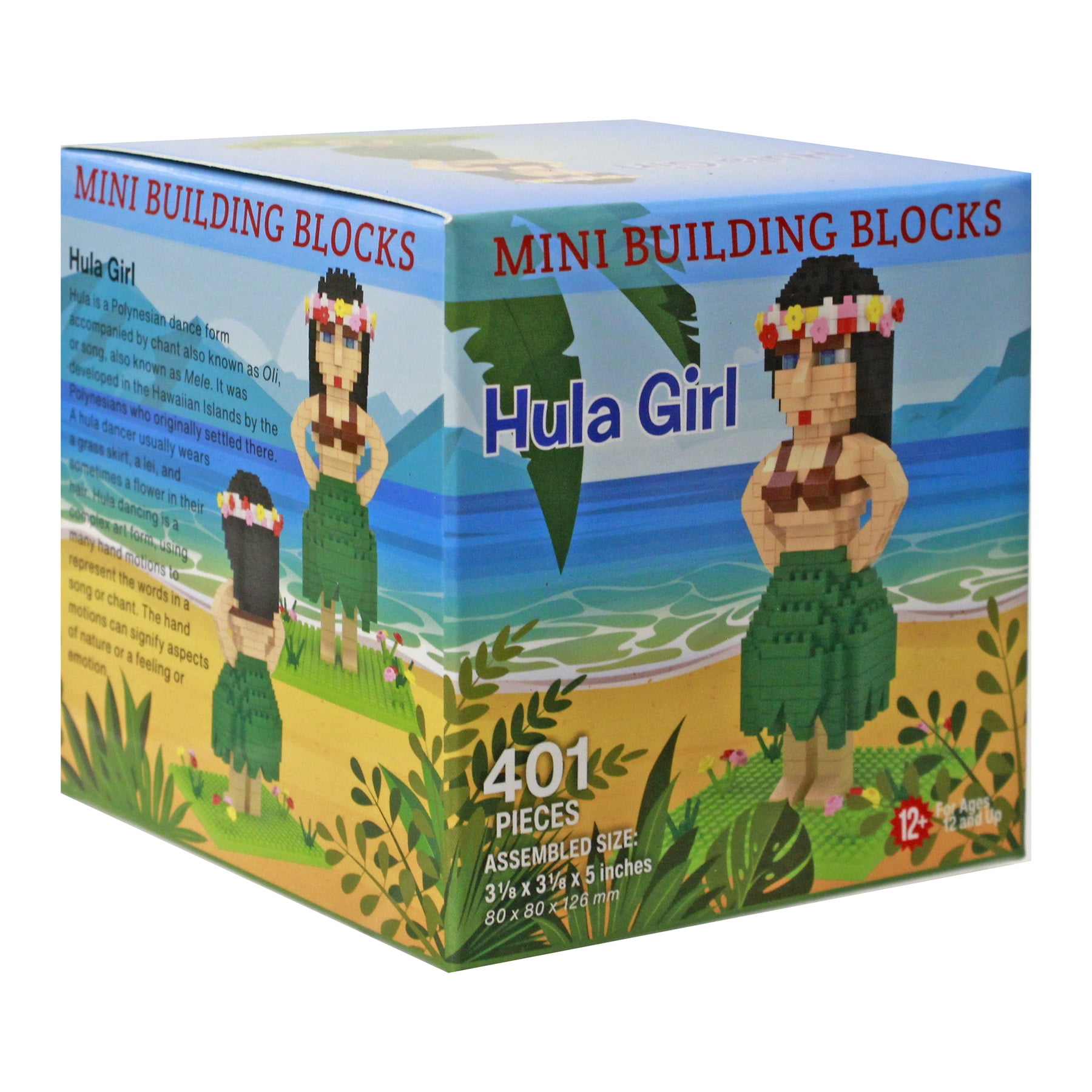 Hawaiian Collectible Mini Building Blocks Hula Girl