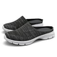 thumbnail image 5 of Dakaela Women's Mesh Mules Breathable Slip on Sneakers Knit Walking Running Backless Sneakers Grey 9, 5 of 7