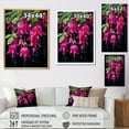 thumbnail image 4 of Designart "Black And Pink Blooms Of Fuchsia Flowers" Fuschia Canvas Prints, 4 of 7