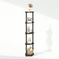 thumbnail image 6 of Furinno Turn-N-Tube 5 Tier Multipurpose Corner Display Rack Shelving Unit, Dark Cherry/Black, 6 of 6