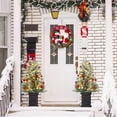 thumbnail image 3 of Set de 2 Árboles de Navidad Artificiales 90cm con nieve, 78 luces LED blancas, maceta decorativa y función temporizador – Decoración navideña de mesa o hogar – 3ftH Flowering Frost, 3 of 8