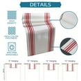 thumbnail image 7 of Table Runner Dresser Scarves 72 Inch Long, Farm Red Stripes on White Linen Dining Table Runners Modern Minimalist Lines Art Tabletop Scarf for Wedding Holiday Party Kitchen, 7 of 7